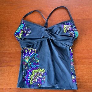 Athleta underwire tankini 34D/DD. NWT